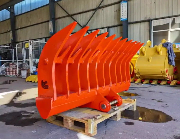10-20T Wurzelrack für Bagger, der lange sperrige Trümmer auf dem Boden fegt