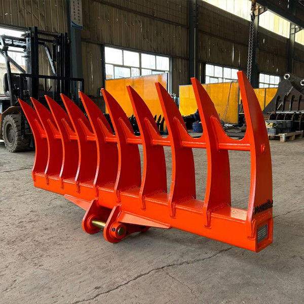 250 lbs Schiffgewicht Bagger Wurzel Rake mit gebogenen Zähnen angrenzenden Vereinigten Staaten
